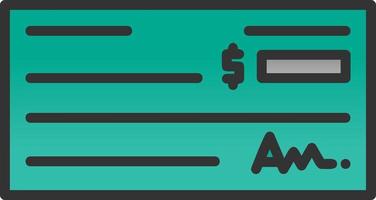 Bank Check Vector Icon Design