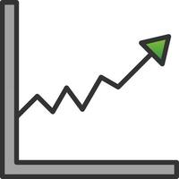 Line Graph Vector Icon Design