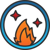 diseño de icono de vector de anillo de fuego