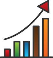 Growth Graph Vector Icon Design