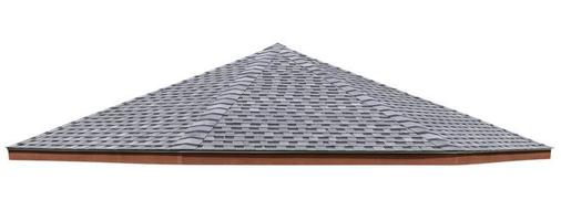 patrón de mosaico gris de techo de cadera de maqueta aislado sobre fondo blanco con trazado de recorte