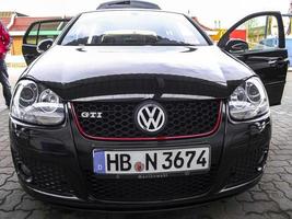 Bremerhaven Bremen Germany 2011 Black noble VW Volkswagen Golf GTI sports car in Germany. photo