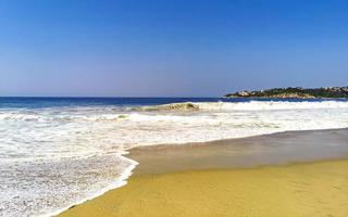 Extremely huge big surfer waves Zicatela beach Puerto Escondido Mexico. photo