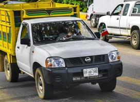 Puerto Escondido Oaxaca Mexico 2022 Various Mexican pickup trucks cars 4x4 Off-road vehicles Mexico. photo