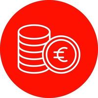 Euro Coin Vector Icon Design