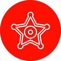 Sheriff Badge Vector Icon Design