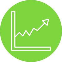 Line Graph Vector Icon Design