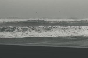 Ocean coast monochrome landscape photo
