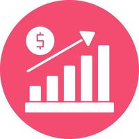 Growth Graph Vector Icon Design