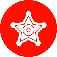 Sheriff Badge Vector Icon Design