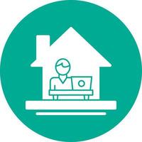 Work From Home Vector Icon Design