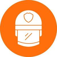 Police Helmet Vector Icon Design