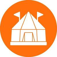 Circus Tent Vector Icon Design