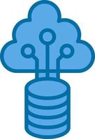 diseño de icono de vector de datos de nube