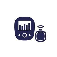 continuous glucose monitor icon on white vector