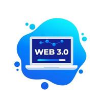 Web 3.0 decentralized internet vector icon