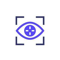 eye tracking icon on white vector