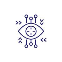 eye tracking, tracker line icon vector