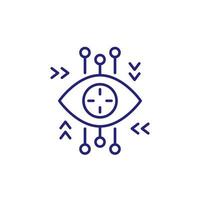 eye tracking, tracker line icon vector