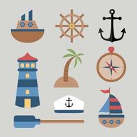 Nautical vector flat element collection