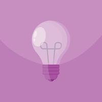 purple lamp vector with light and purple background