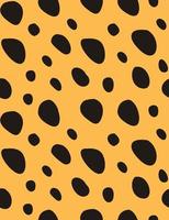 Vector seamless pattern of leopard spots fur print