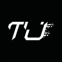 TJ Logo monogram abstract speed technology design template vector