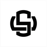 SU Logo monogram design template vector