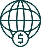 diseño de icono de vector financiero mundial