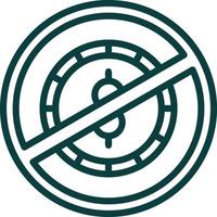 No Money Vector Icon Design