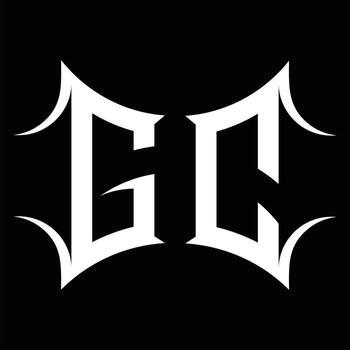 GC Logo monogram with abstract shape design template vector