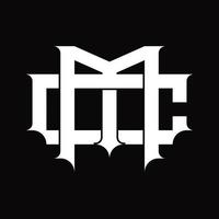 CM Logo monogram with vintage overlapping linked style design template vector