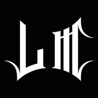 LM Logo monogram with abstract shape design template vector