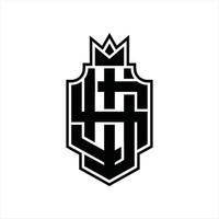 WS Logo monogram design template vector