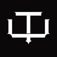 UT Logo monogram with vintage overlapping linked style design template vector