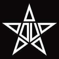OU Logo monogram with star shape design template vector