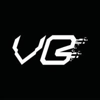 VB Logo monogram abstract speed technology design template vector