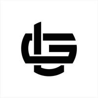 plantilla de diseño de monograma de logotipo lg vector