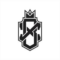 BX Logo monogram design template vector