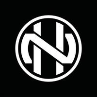 HN Logo monogram design template vector