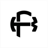 plantilla de diseño de monograma de logotipo fk vector