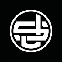 JS Logo monogram design template vector
