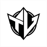 TJ Logo monogram design template vector