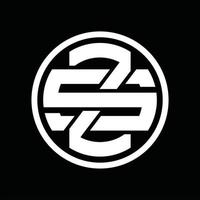 plantilla de diseño de monograma de logotipo zs vector