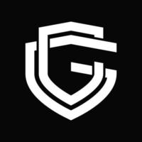 CG Logo monogram vintage design template vector