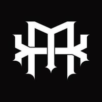 XM Logo monogram with vintage overlapping linked style design template vector