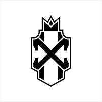 XX Logo monogram design template vector