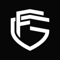 FG Logo monogram vintage design template vector