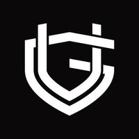 UG Logo monogram vintage design template vector