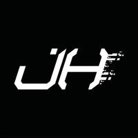 JH Logo monogram abstract speed technology design template vector